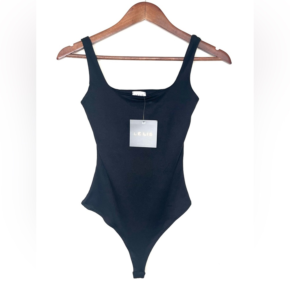 LE LIS Bodysuit NWT Black Super Soft‎ Tank Top Thong Style | XS